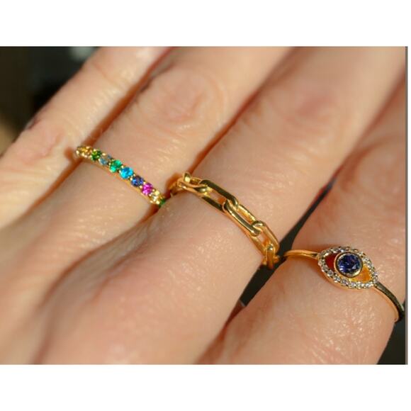 With Love Darling, Mia Link Ring, NWT, Size 8 - Picture 2 of 7